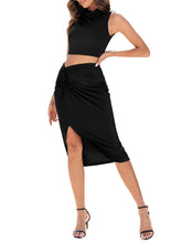 With Slit Midi Dress Two Piece Set
